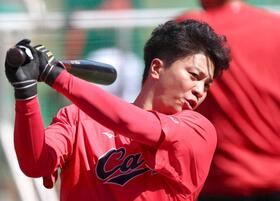 広島・大盛　対左投手打率・６００男が連敗脱出導く　「打ちたい球に対して一発でコンタクトできている」秘訣は「決め」