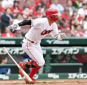 広島・ドラ１平川　右肩負傷から復帰即マルチ！　積極攻撃で初回初球を左前へ　新井監督「雰囲気変えてくれる」