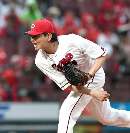 先発し力投する大瀬良（撮影・北村雅宏）