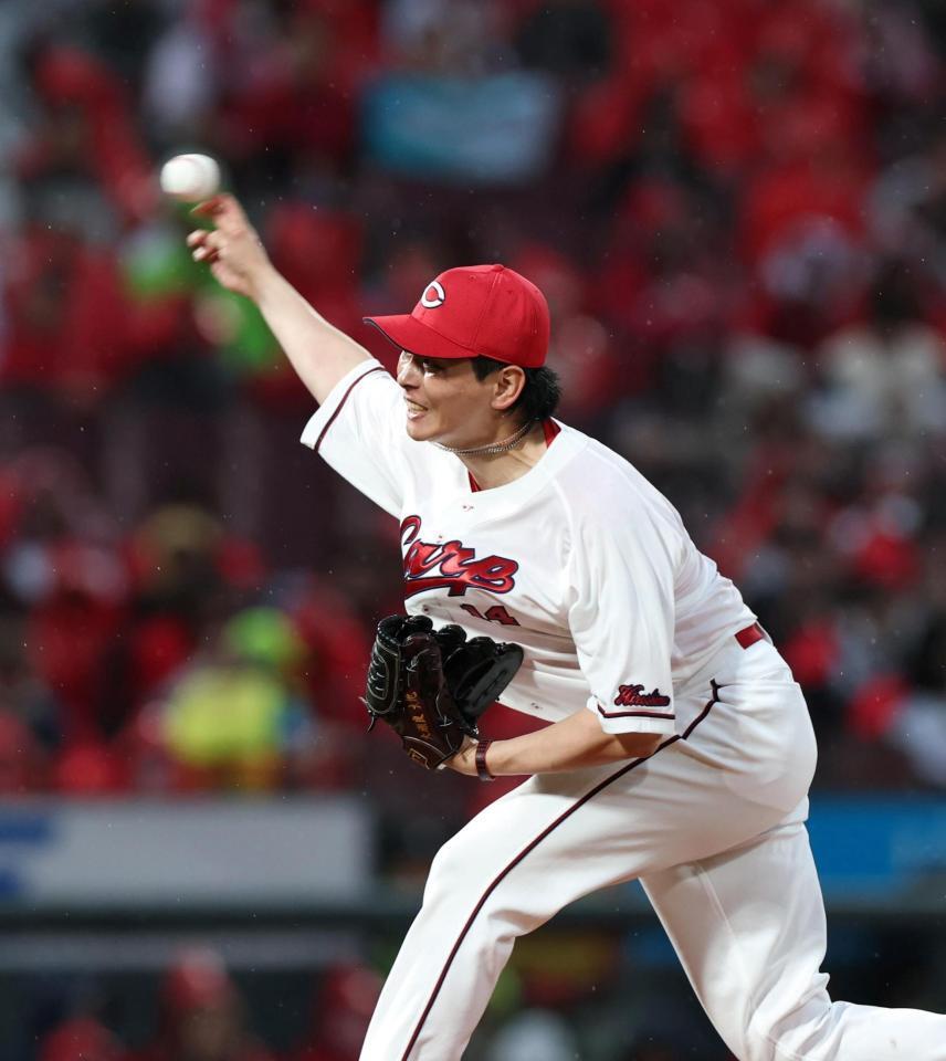 先発し力投する大瀬良（撮影・北村雅宏）