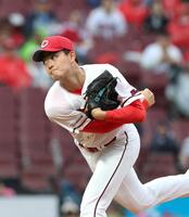 先発し力投する岡本（撮影・北村雅宏）