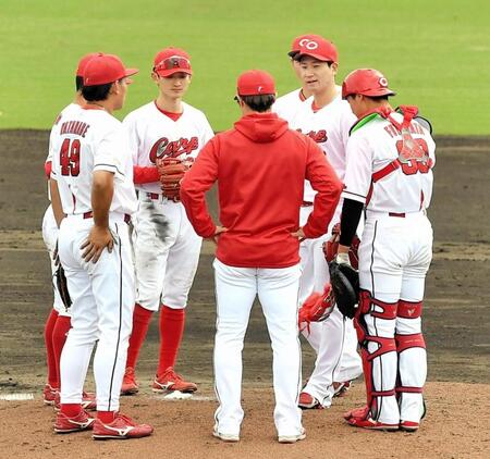 ２軍戦に登板した島内(撮影・畠山賢大）