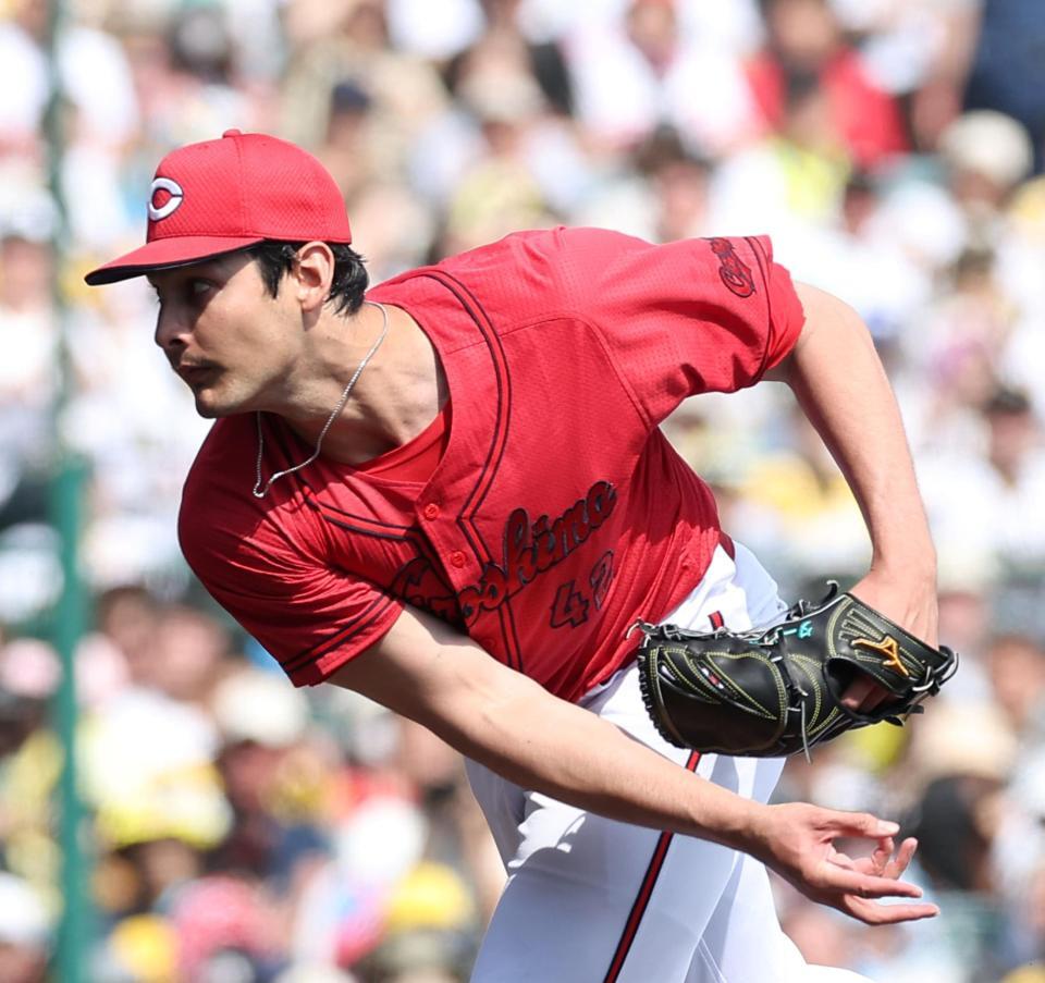 力投する先発のターノック（撮影・西田忠信）