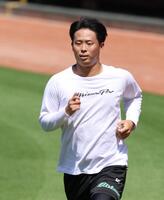 走り込む玉村（撮影・北村雅宏）