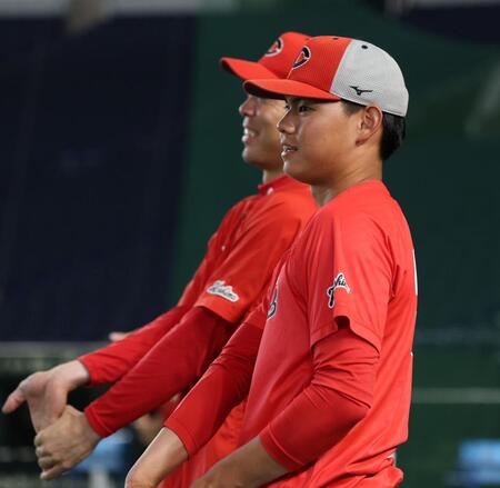 練習に合流した前川（撮影・佐々木彰尚）