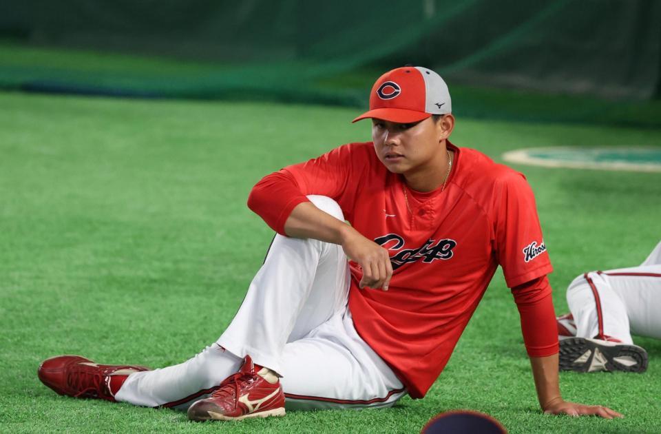 チームに合流した前川（撮影・佐々木彰尚）