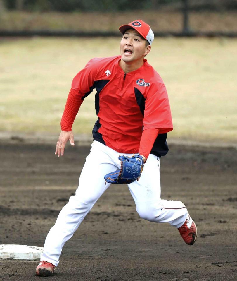 支配下復帰に向けてアピールを続ける河野