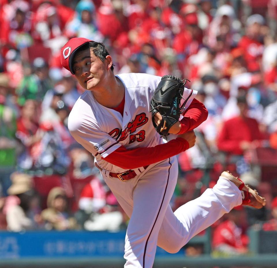 先発し力投する岡本（撮影・北村雅宏）