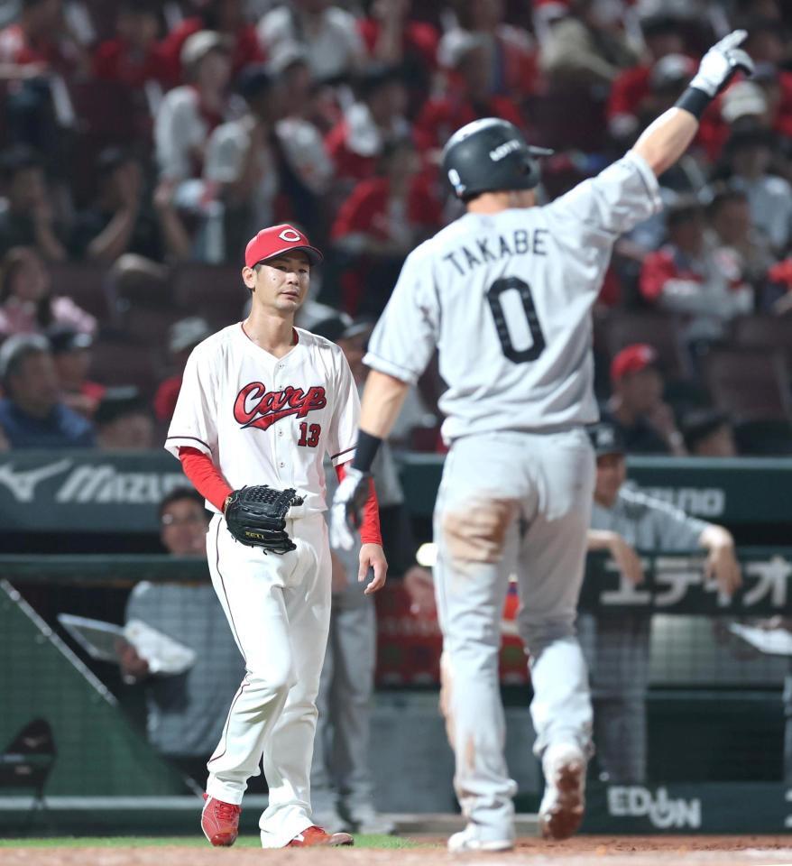 ９回、池田に適時三塁打を浴びた森浦（撮影・北村雅宏）