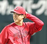 ３回、柳田に同点ソロを浴び、ベンチに戻る森下（撮影・北村雅宏）