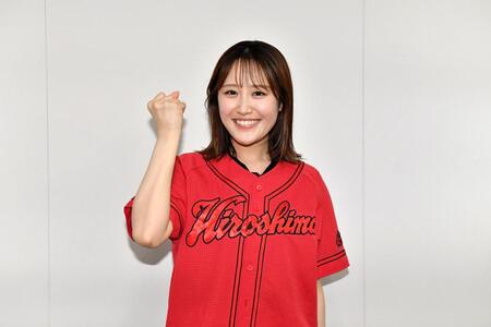 インタビューに応じた梶谷アナウンサー(撮影・畠山賢大）