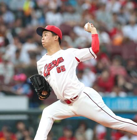 巨人打線相手に力投する玉村（撮影・北村雅宏）