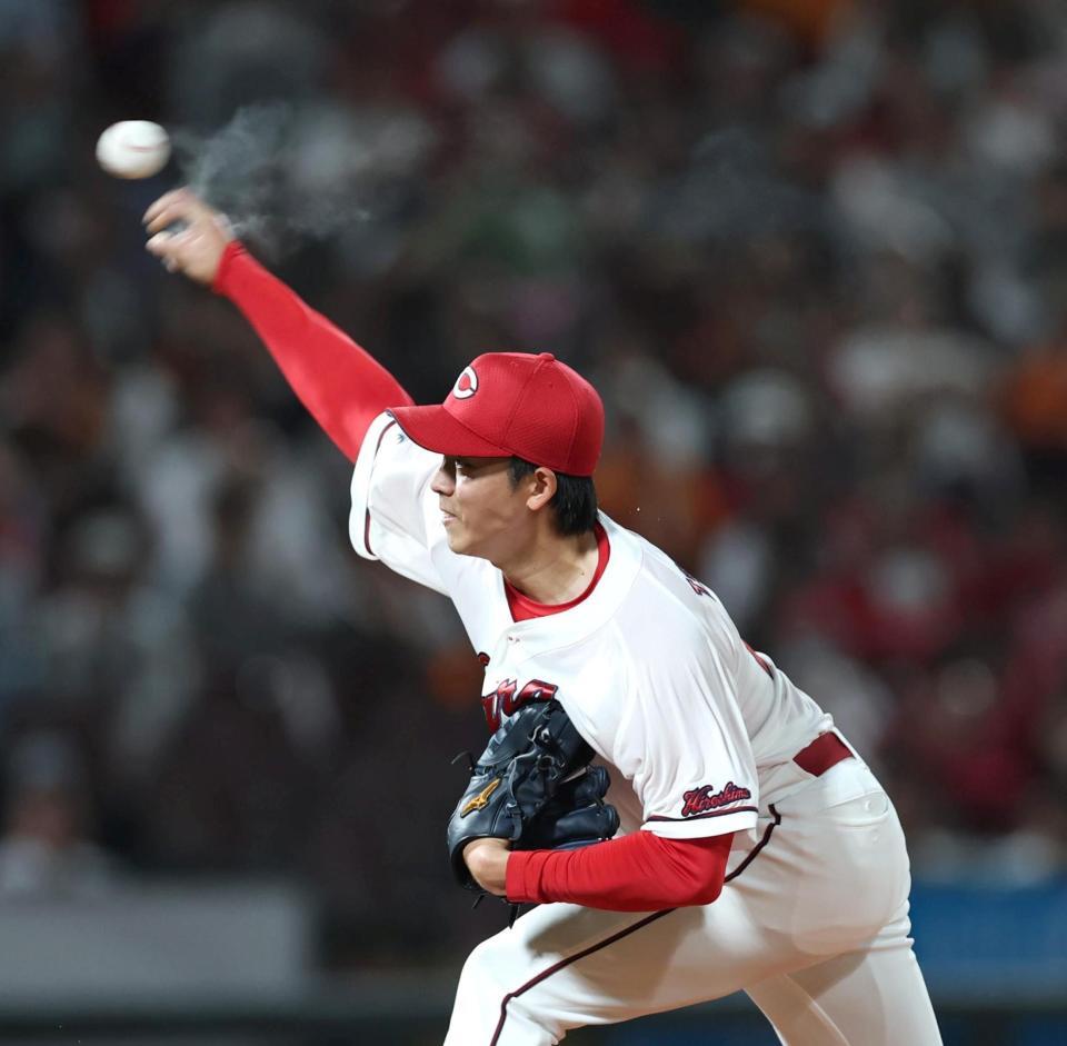 ８回から登板する常広（撮影・北村雅宏）