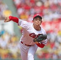 先発し力投する岡本（撮影・北村雅宏）