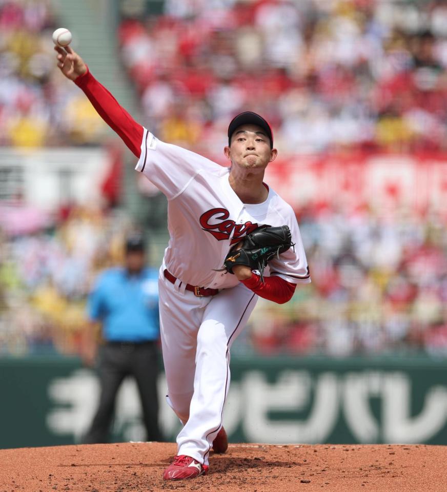 先発し力投する岡本（撮影・北村雅宏）