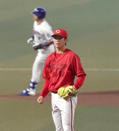 １回、細川に先制となるソロを浴びた森下（撮影・北村雅宏）