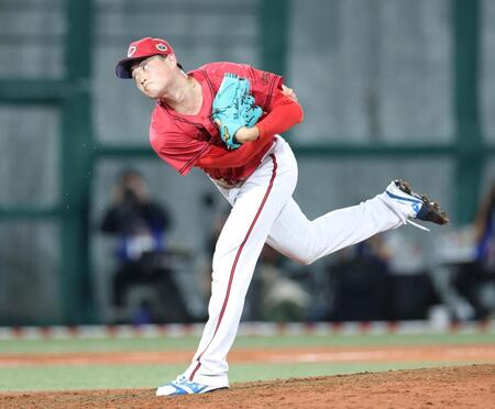 ８回から登板した岡本（撮影・伊藤笙子）