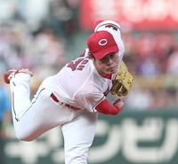 先発し力強いボールを投げ込む斉藤優（撮影・北村雅宏）
