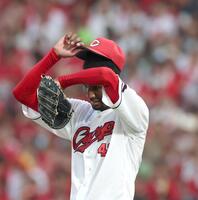 ３回、樋口に先制となる適時打を浴びたアドゥワ（撮影・北村雅宏）