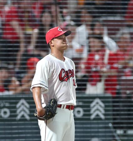 ５回、小浜に２点適時打を浴びた森（撮影・北村雅宏）
