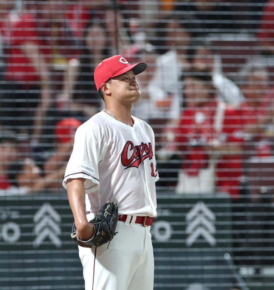 ５回、小浜に２点適時打を浴びた森（撮影・北村雅宏）