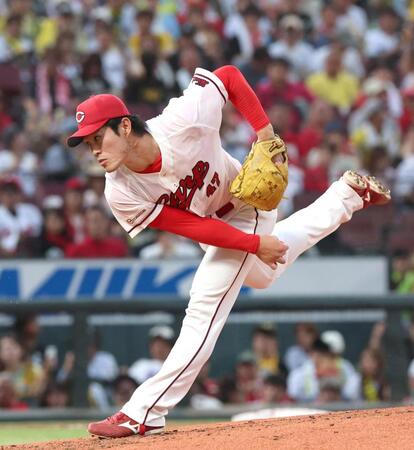 先発し力投する斉藤優（撮影・北村雅宏）