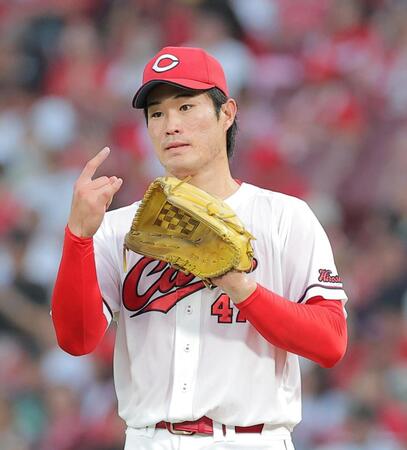 ３回、近本を二ゴロに仕留めた斉藤優（撮影・西田忠信）