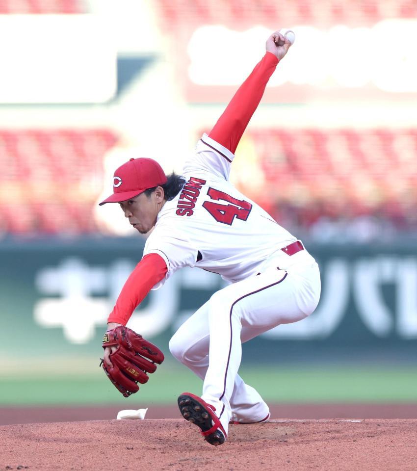 先発し力投する鈴木（撮影・北村雅宏）