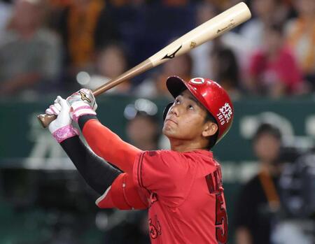 ３回、西川は三邪飛に倒れる（撮影・佐々木彰尚）
