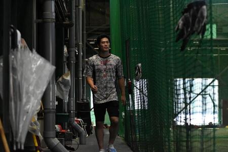 大野練習場でリハビリを行っている斉藤優