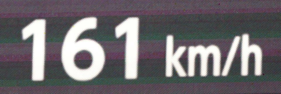 ７回、ターノックが宮本に投じた１６１キロの球速表示（撮影・北村雅宏）