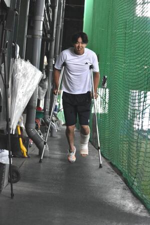 初日のリハビリを終えた平川