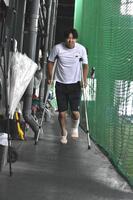 初日のリハビリを終えた平川