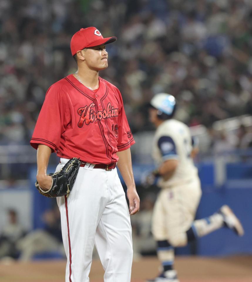 ４回、オスナに２ランを浴びた森（撮影・佐々木彰尚）