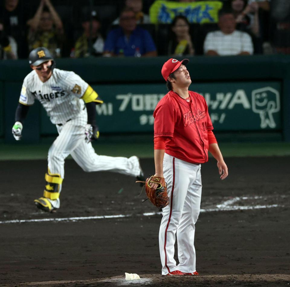 ２回、森下に適時打を許す床田（撮影・山口登）