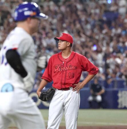 ３回、細川に逆転３ランを浴びた森（撮影・北村雅宏）