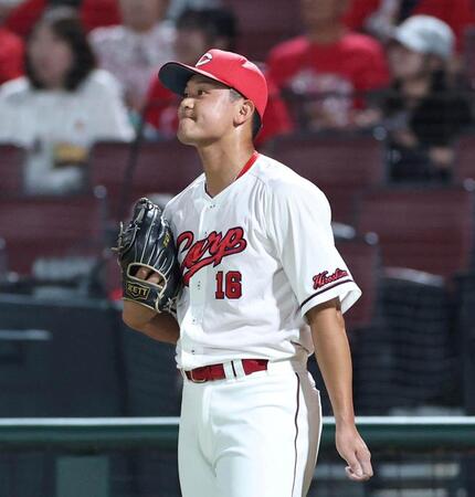 ５回、大城に適時打を浴びた森（撮影・北村雅宏）