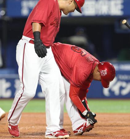 ４回、押し出し四球を選んだ工藤（撮影・佐々木彰尚）