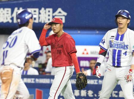 ５回、東の左犠飛で同点を許した工藤（撮影・佐々木彰尚）