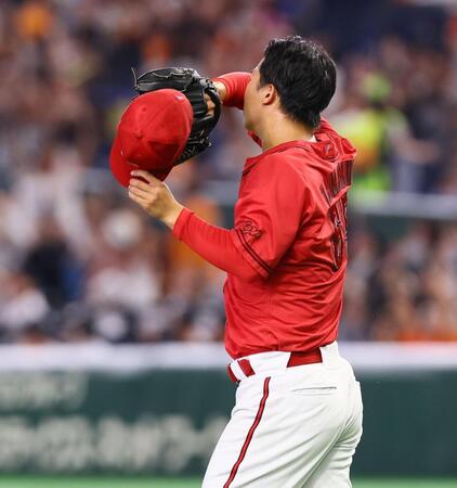 ４回、リチャードに先制２ランを浴びる玉村（撮影・中島達哉）