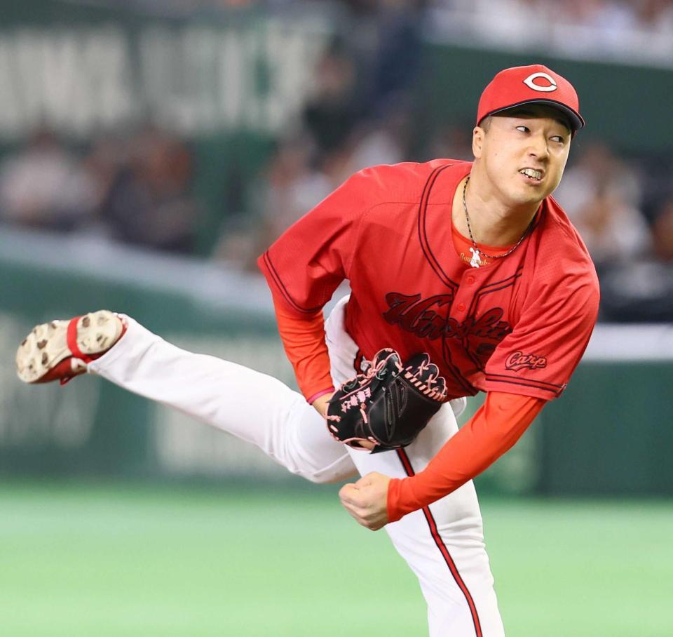 １回を３人で抑えた佐藤柳（撮影・中島達哉）