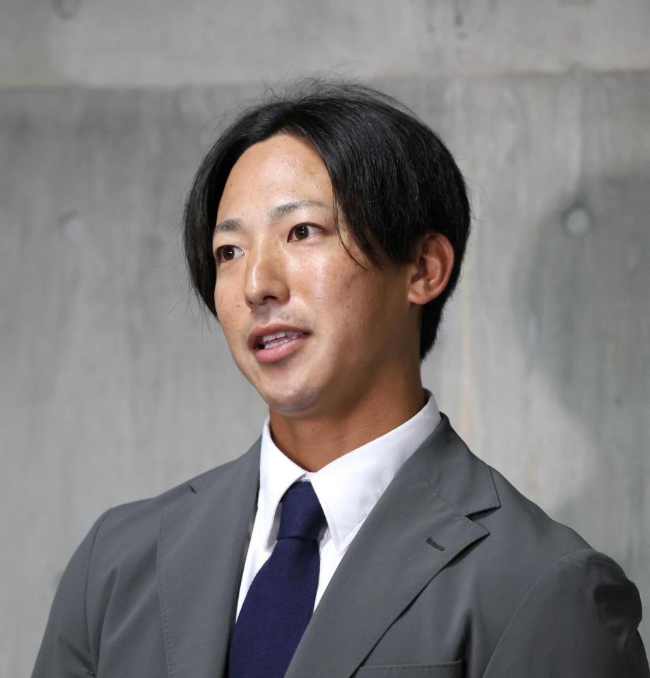 戦力外通告された中村貴浩（撮影・北村雅宏）