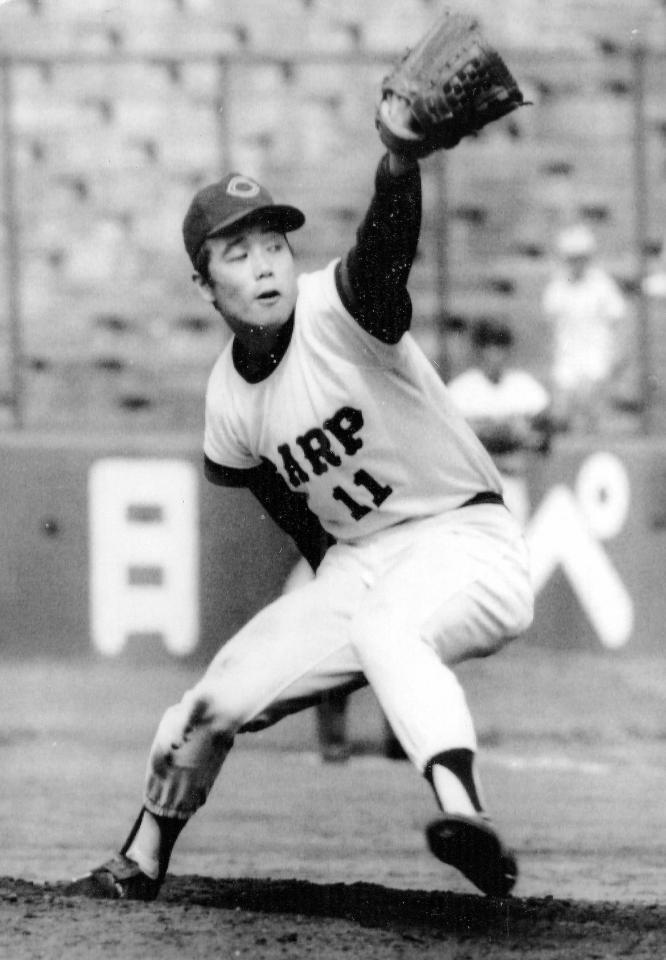 好投する広島時代の池谷公二郎さん＝１９７４年９月