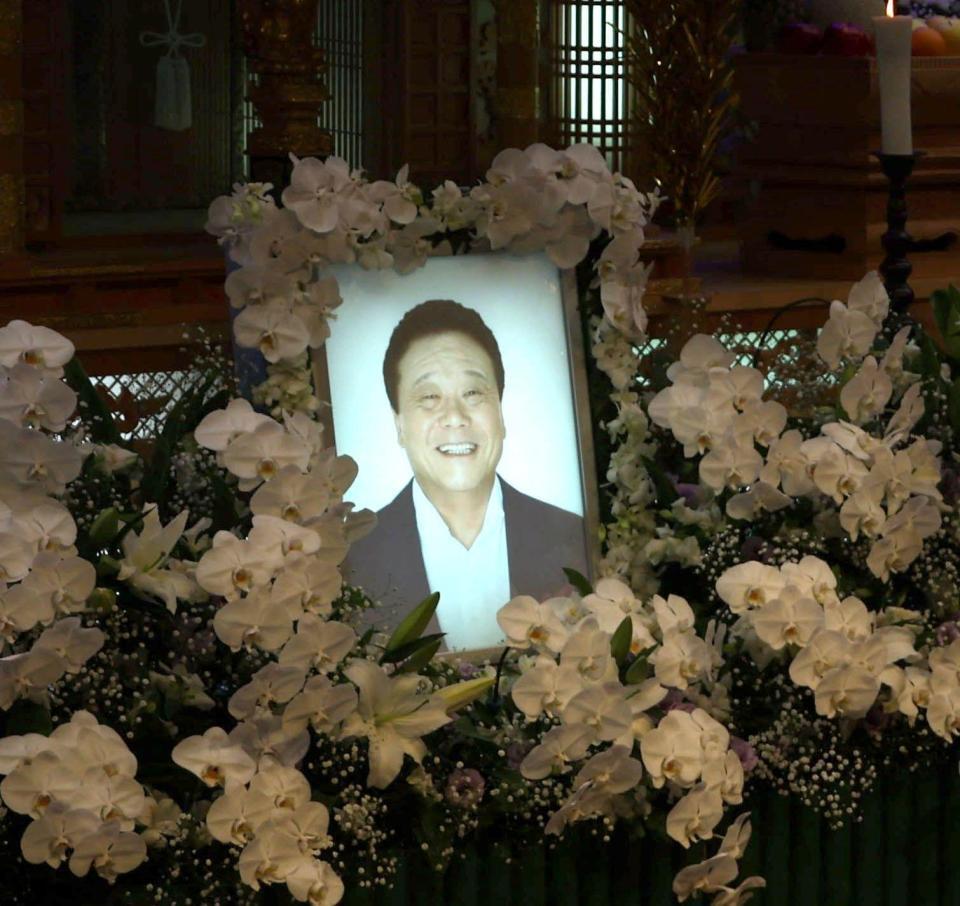 池谷公二郎さんの遺影（撮影・北村雅宏）