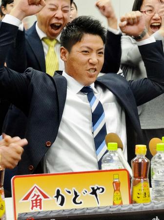 　諦めなかった７年間がついに報われた。来季、巨人で支配下登録を目指す香川・篠原慎平（提供・香川オリーブガイナーズ）