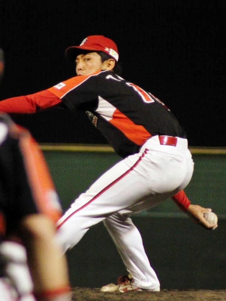 　今季、憧れだったクローザーとしてマウンドに登る高知・平良成（提供・高田博史）