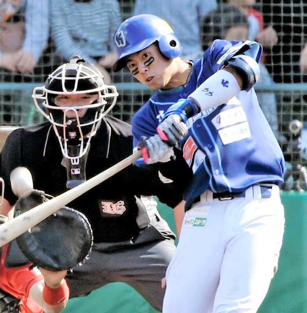 徳島インディゴソックス　ユニフォーム 実使用　知賀 涼介 徳島・知賀 メジャー三冠王！カブレラ打法で開眼 今季目標は10本塁打