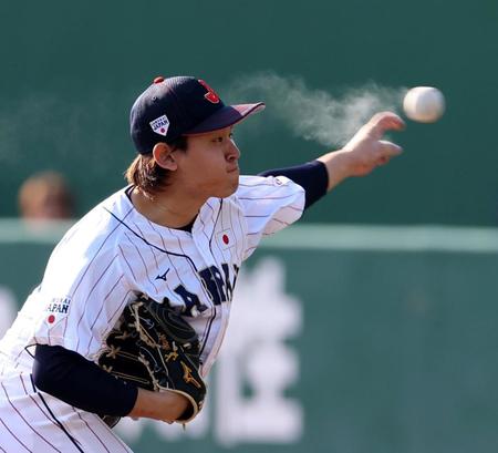 　６回、力投する宮城（撮影・山口登）