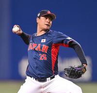 　中日との合同練習で登板した宇田川（撮影・伊藤笙子）