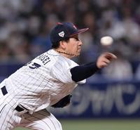 　９回、力投する大勢（撮影・山口登）